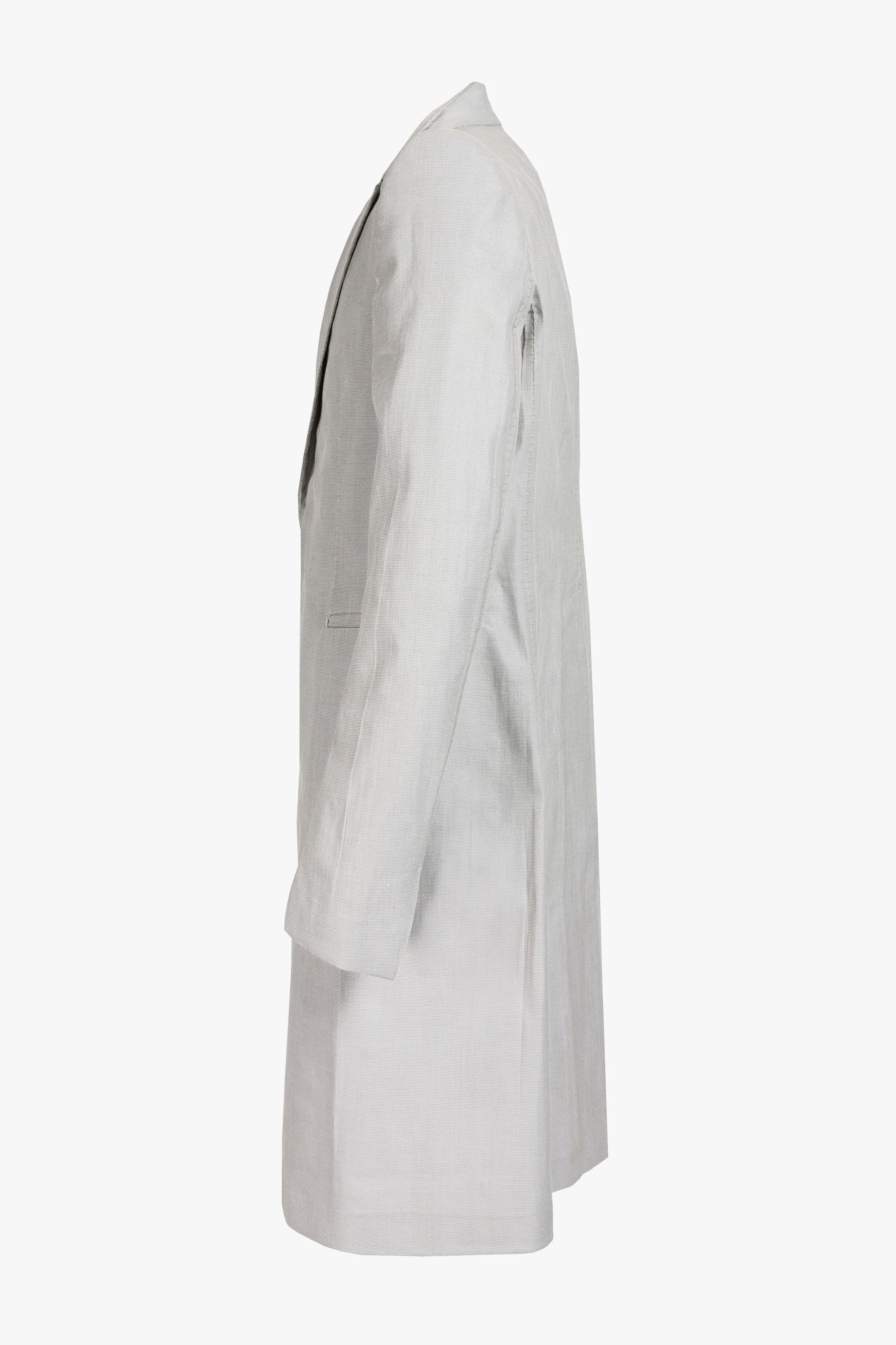 Stirred Unlined Chain Seam 1 Button Long Jacket - Image 3